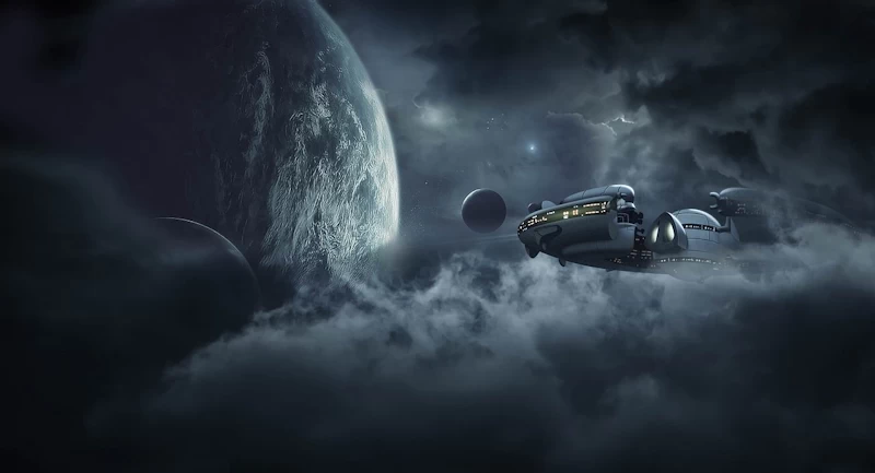 特撮映画をイメージさせる宇宙画像