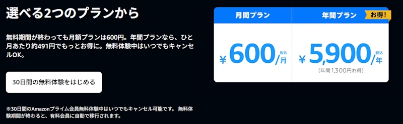 Amazonプライムの利用条件