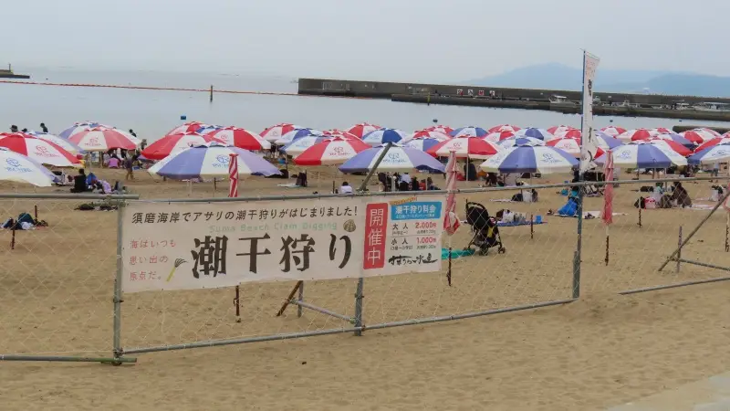 須磨海岸の潮干狩り場